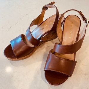 Franco Sarto Wedges - Brown Leather